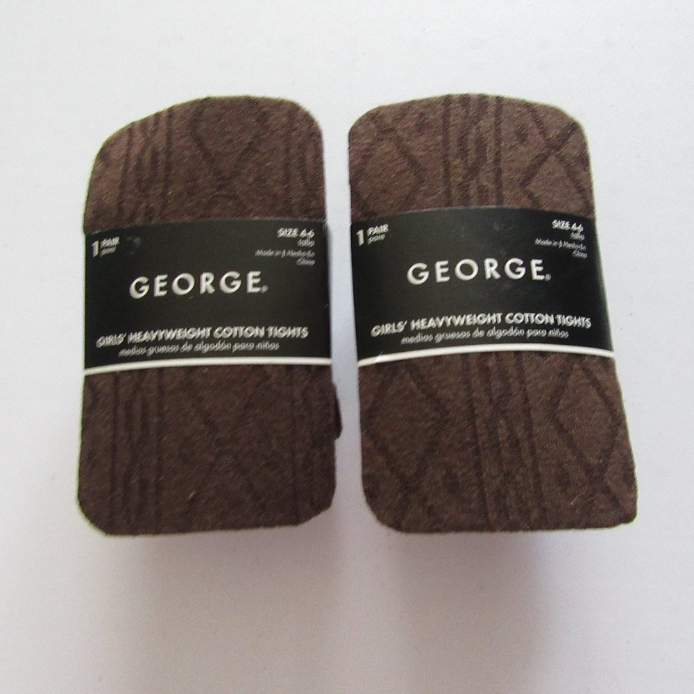 (2) George Brown Heavyweight Cotton Tights 4-6 NEW